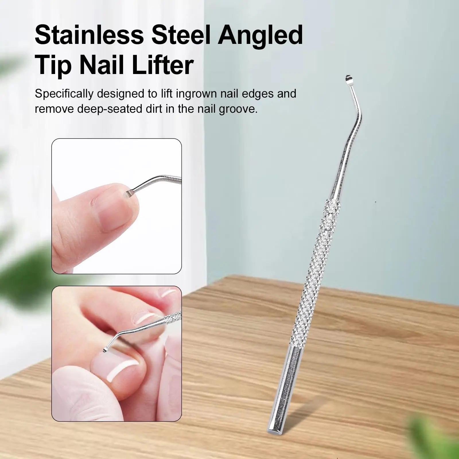 Eagle Beak Beveled Nail Clippers,3-Piece Sets of Eagle Beak Beveled Nails Clippers, Long Handle Wide Jaw Opening Anti-Splash Slanted Nail Clipper for Thick Nails, Seniors&Ingrown Care (Green)